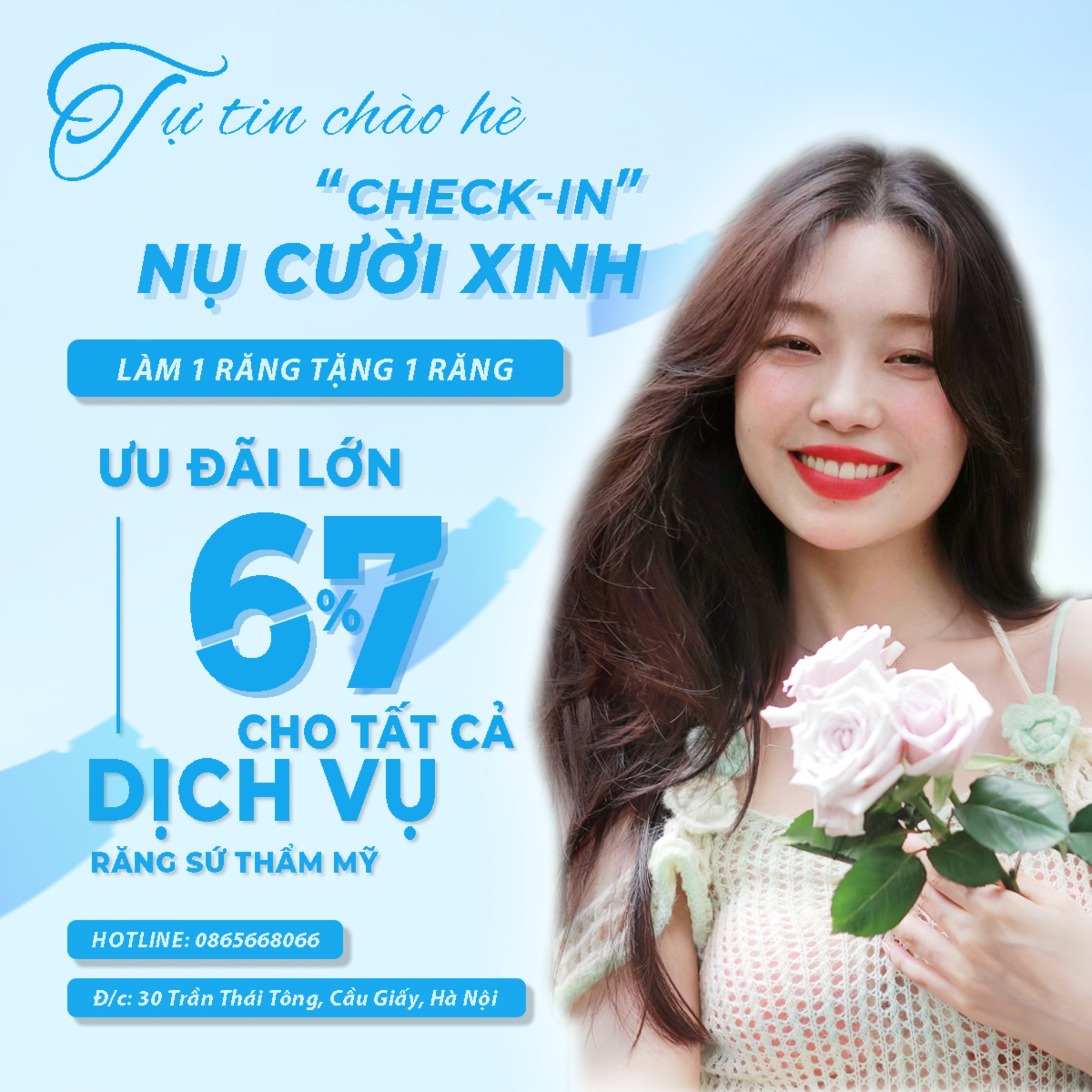 RĂNG SỨ GIẢM 67%, LÀM 1 RĂNG TẶNG 1 RĂNG CHỈ TRONG THÁNG 6