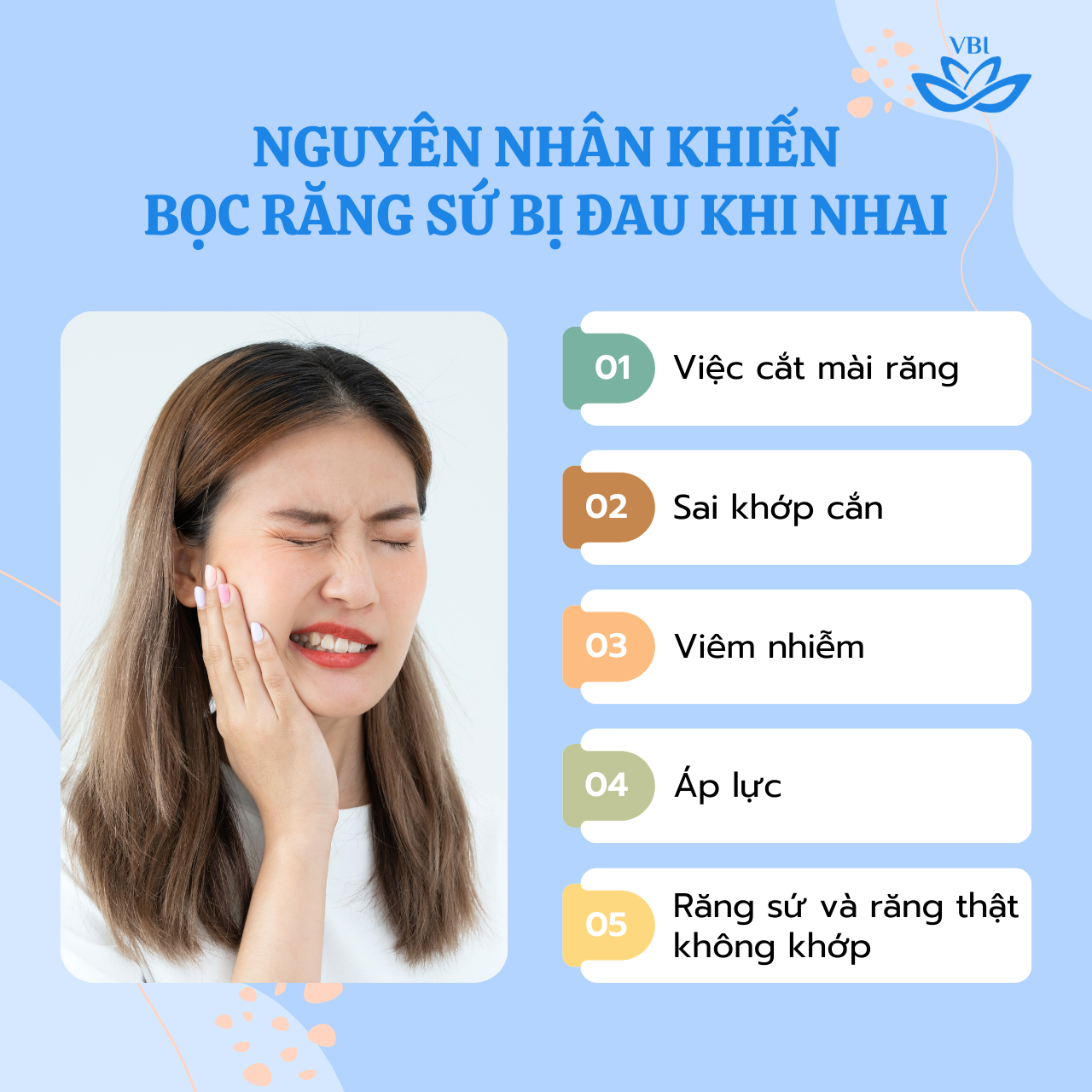 NGUYÊN NHÂN KHIẾN BỌC RĂNG SỨ BỊ ĐAU KHI NHAI