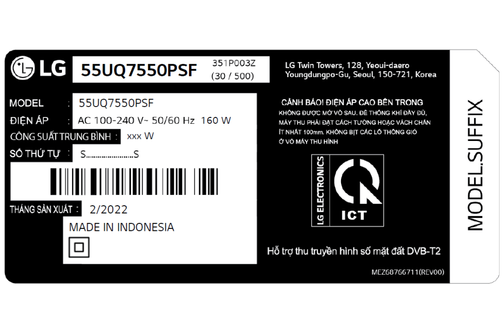 Smart Tivi LG 4K 55UQ7550PSF
