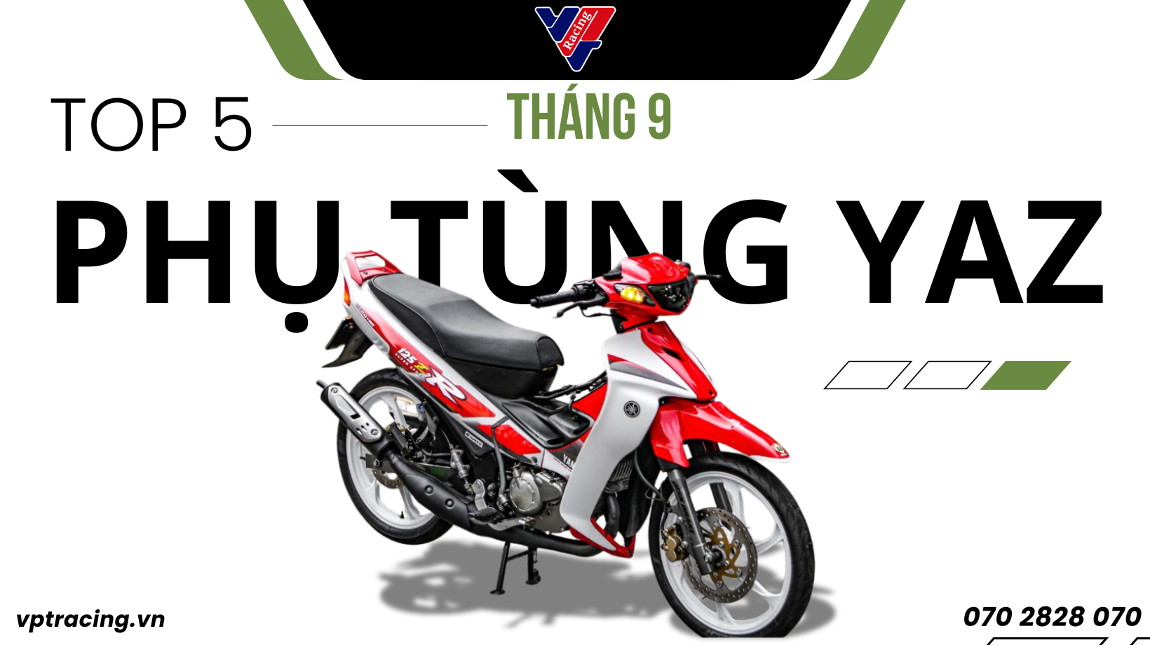 Top 5 món phụ tùng xe Yaz bán chạy nhất trong tháng 9