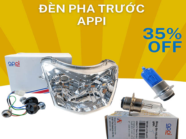 Nâng cấp đèn xe giá siêu hời với combo đèn pha Appi