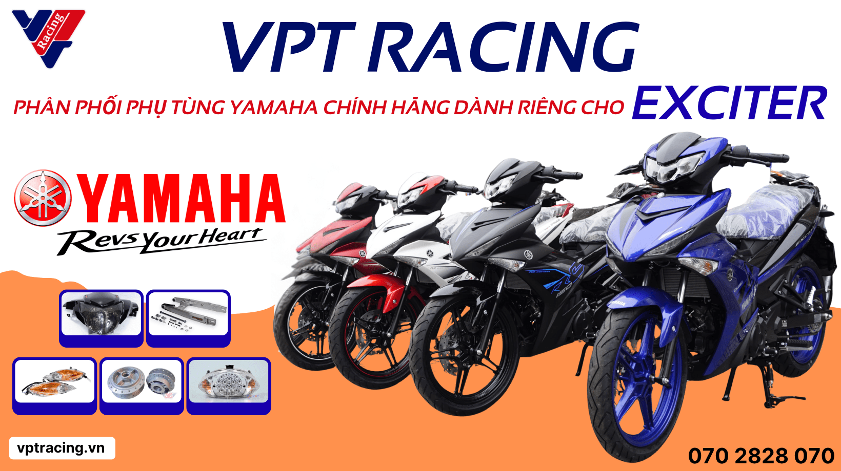 VPT – Nhà phân phối phụ tùng Yamaha chính hãng dành riêng cho Exciter