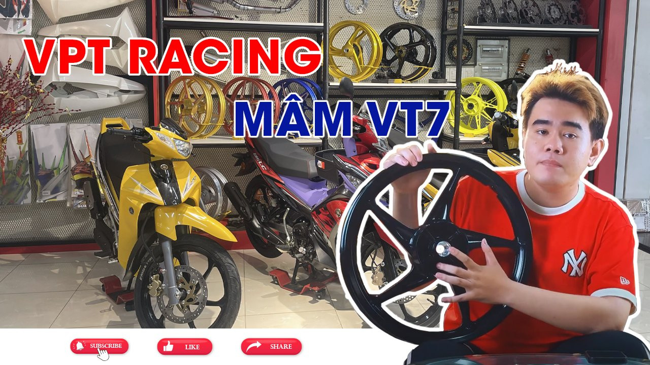 Mâm [ vành đúc ] VT7 EX135 / SRL110 chính hãng Yamaha tại VPT Racing