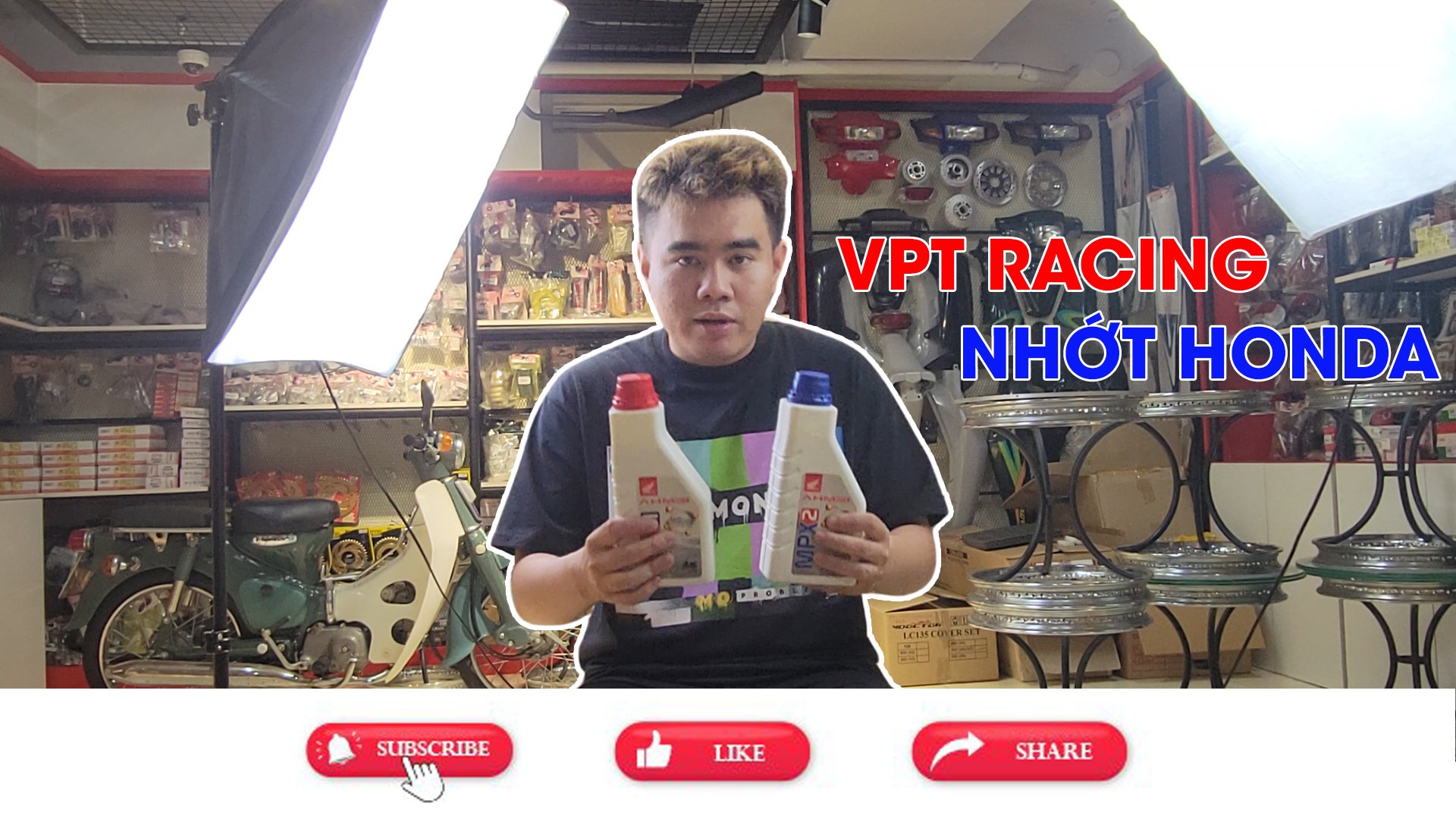 Bảo dưỡng động cơ xe máy với nhớt Honda chính hãng tại VPT Racing