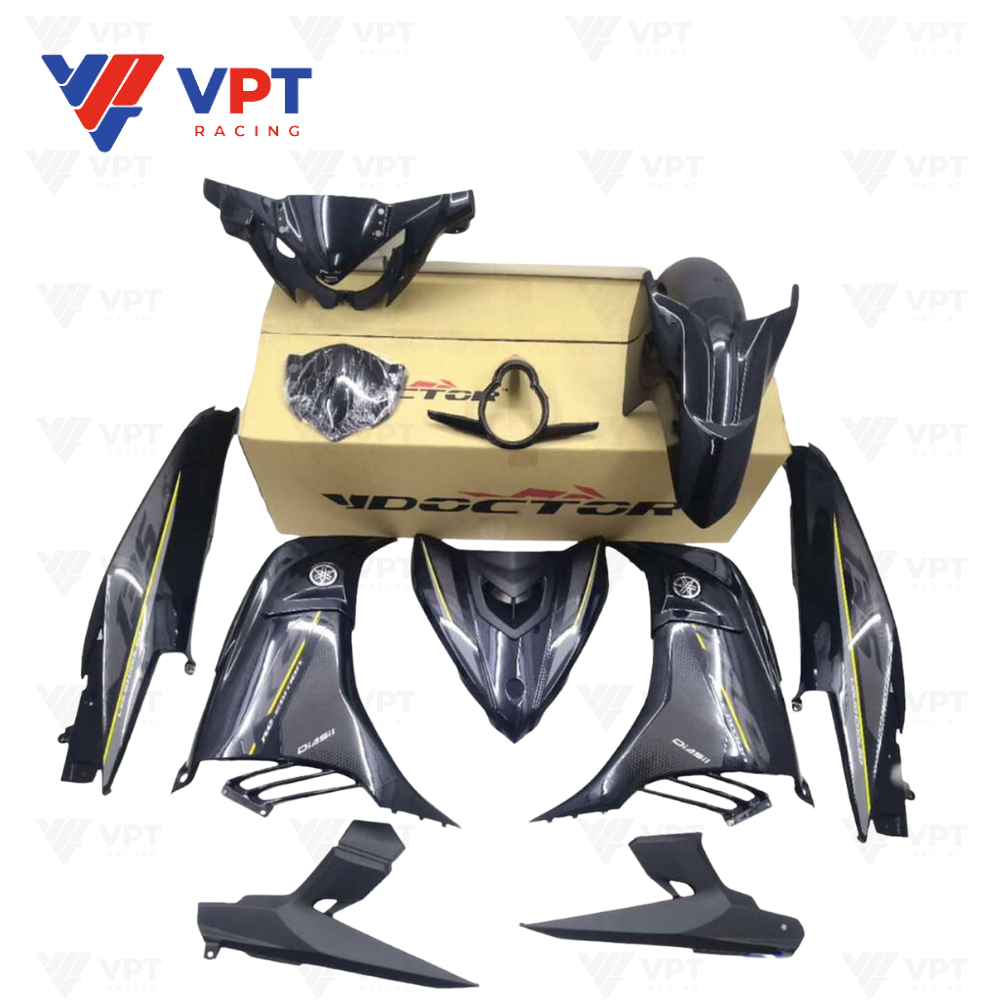 Dàn áo(Bộ ốp) EX135-2017 / LC135-V7 Racing - 010 màu đen vàng - Doctor