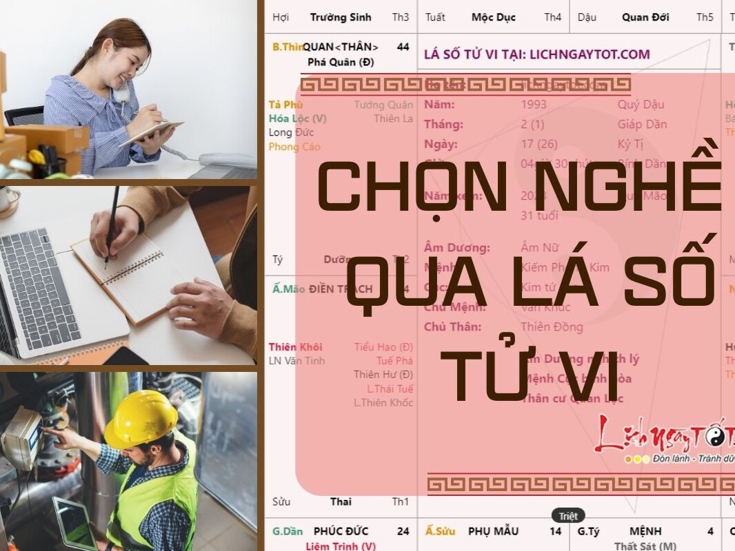 Luận nghề nghiệp thông qua lá số tử vi