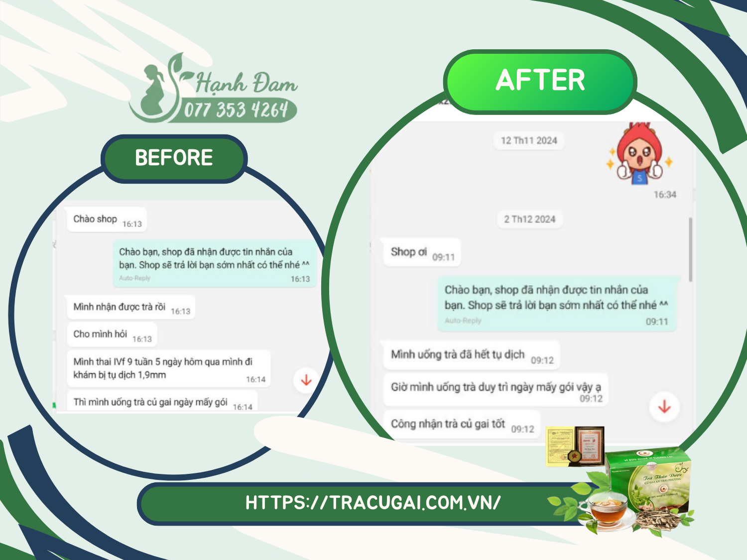 Phản Hồi Khách Hàng: Trà Củ Gai Giúp Điều Trị Tụ Dịch Hiệu Quả