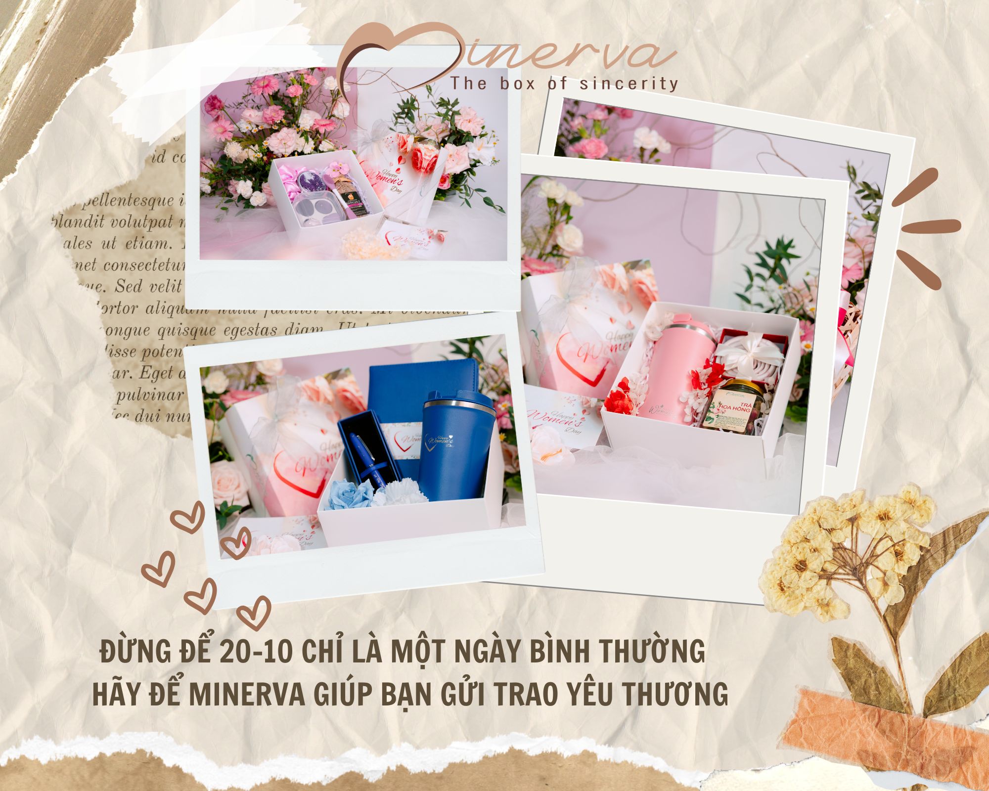 Đừng để 20-10 chỉ là một ngày bình thường – Hãy để Minerva giúp bạn gửi trao yêu thương Đừng để 20-10 chỉ là một ngày bình thường – Hãy để Minerva giúp bạn gửi trao yêu thương