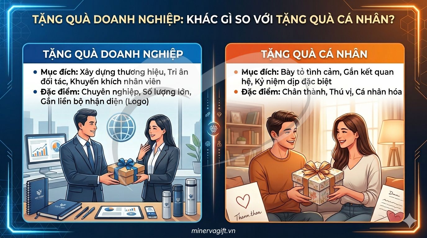 Sự khác biệt giữa quà tặng doanh nghiệp và quà tặng cá nhân