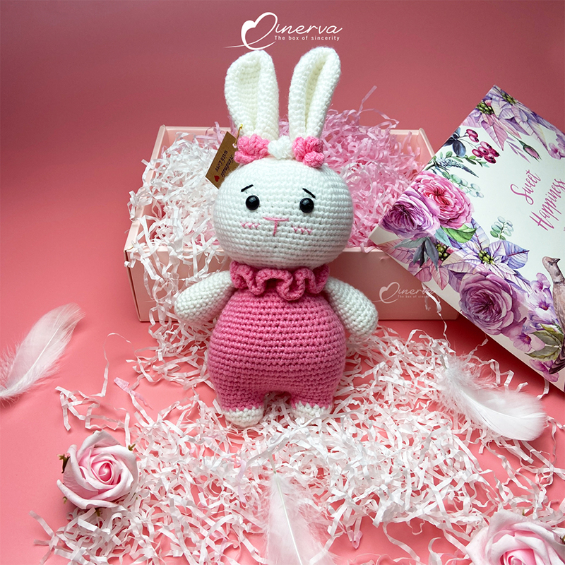 Good Luck Rabbit Pink Pink Rabbit Minerva Gift - The box of sincerity
