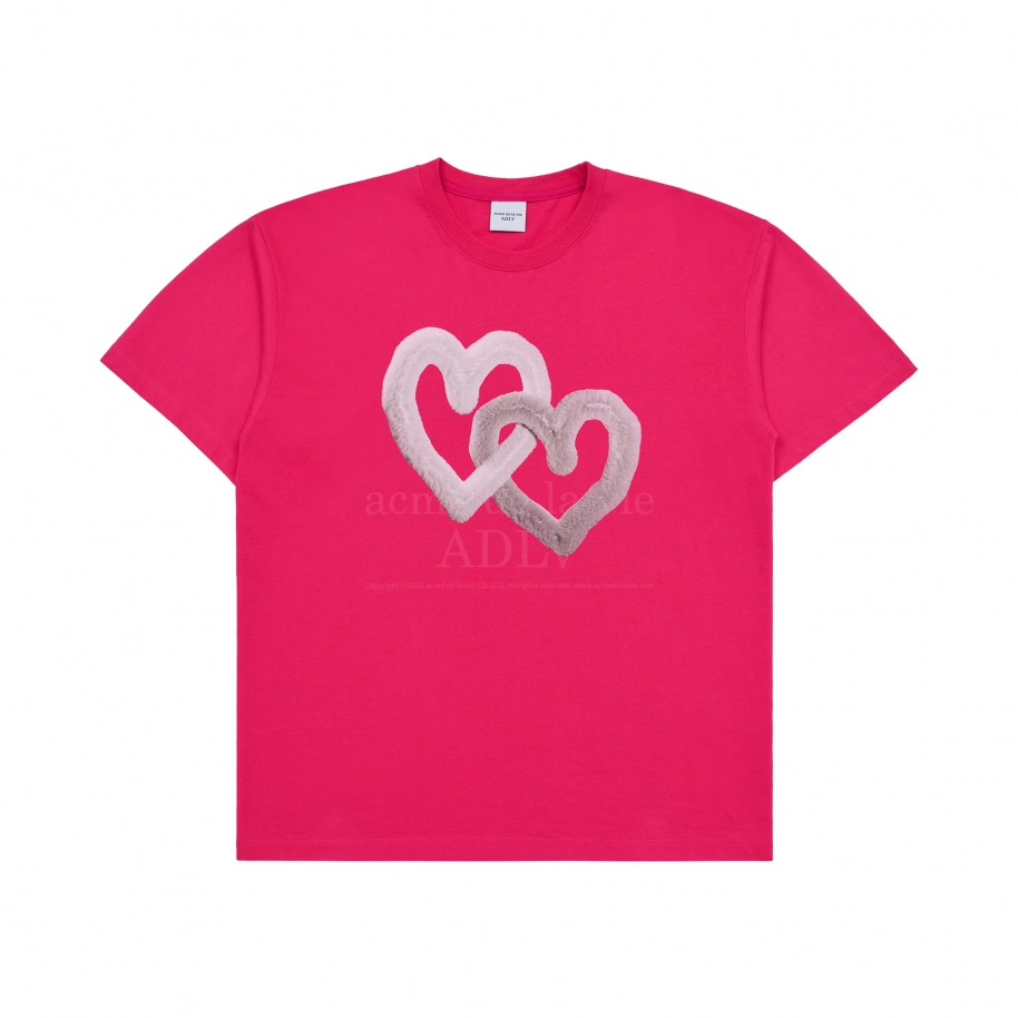ÁO THUN ADLV FUZZY HEART ĐEN