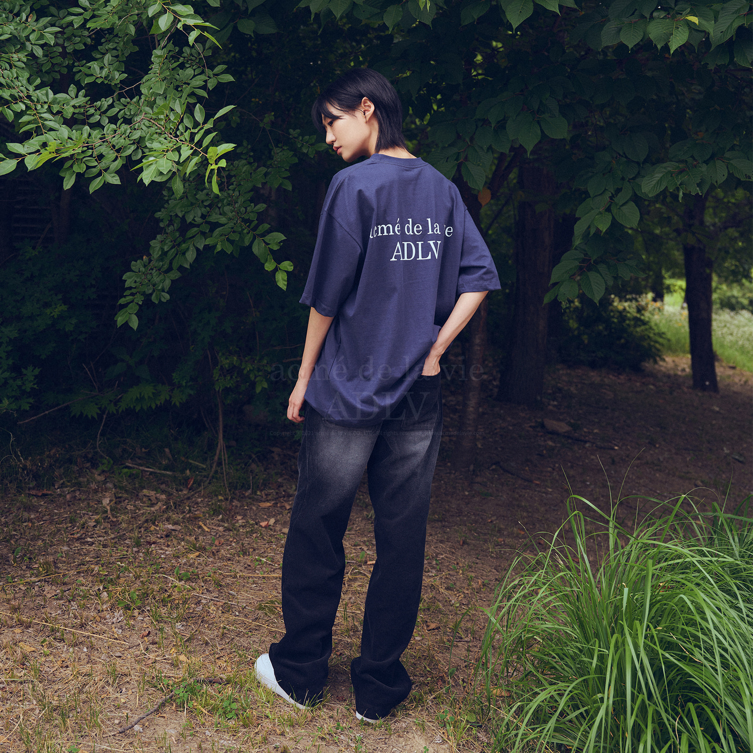 ÁO THUN ADLV BASIC LOGO SEASON2 XANH NAVY