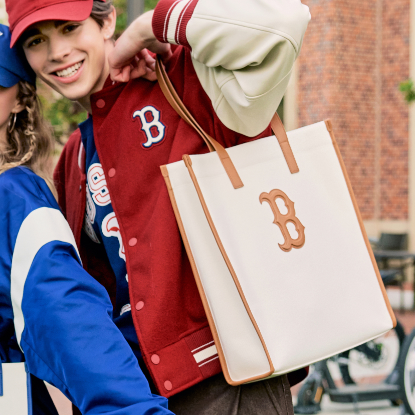 TÚI TOTE MLB BASIC CANVAS VERTICAL TOTE BAG BOSTON 3AORM033N