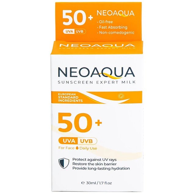 Sữa chống nắng Neo Aqua Sunscreen Expert Milk SPF50+ giúp bảo vệ da trước tác hại của tia UV (30ml)