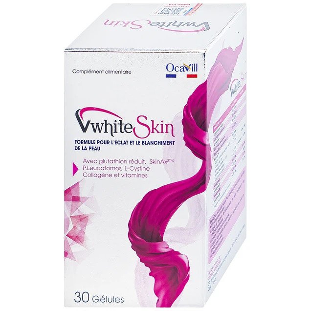 Viên uống VwhiteSkin Ocavill hỗ trợ giảm lão hóa da, tăng độ đàn hồi cho da (30 viên)