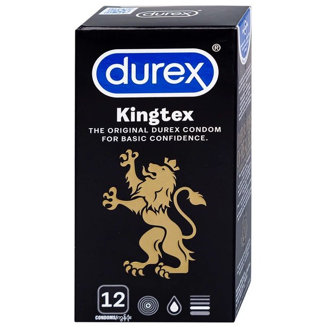 Bao cao su Durex Kingtex ôm sát, vừa vặn mang đến cảm giác tự nhiên (12 cái)