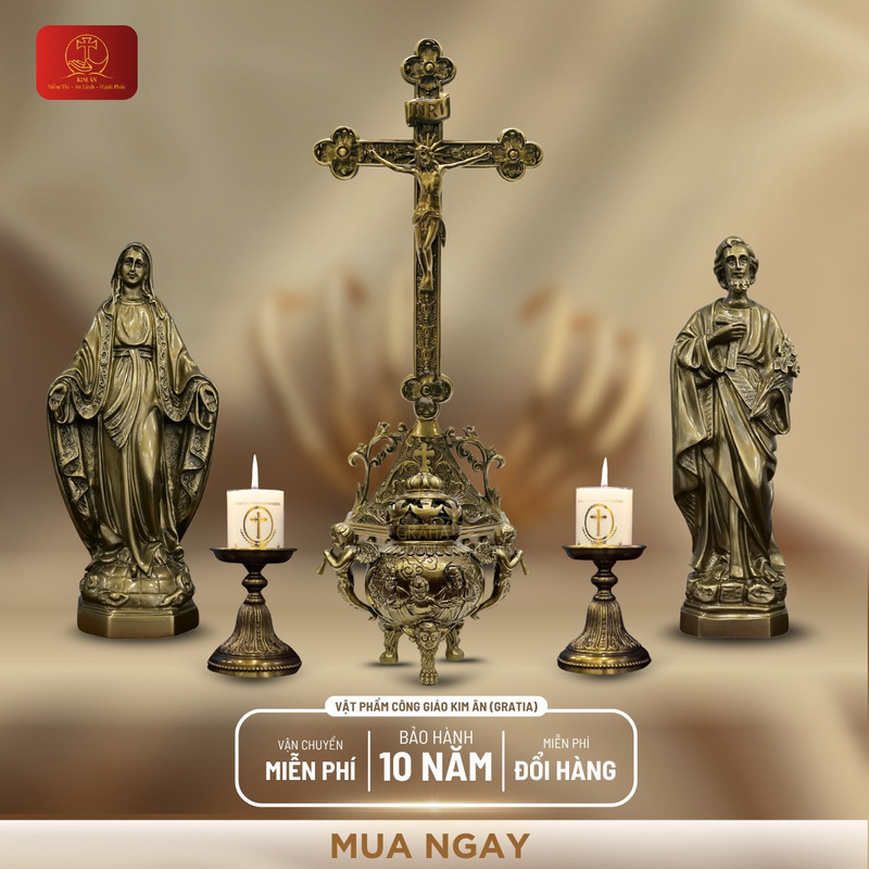 Biểu tượng thờ cúng: Thánh giá, Mẹ Maria và Thánh Giuse
