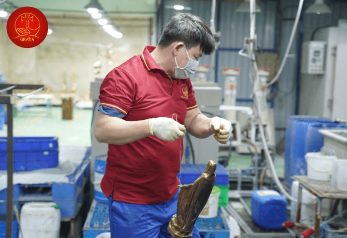 quá trình đúc tượng đồng 