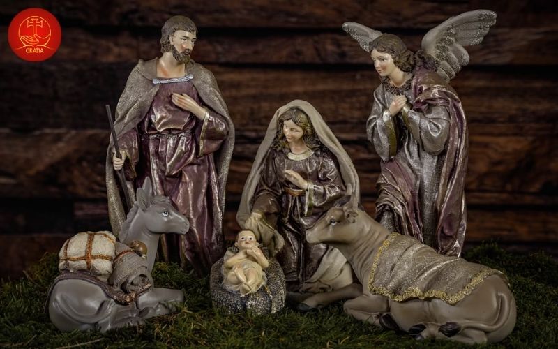 Tượng Chúa Giáng Sinh bột đá & resin – chi tiết tinh xảo, bền bỉ, trang nhã