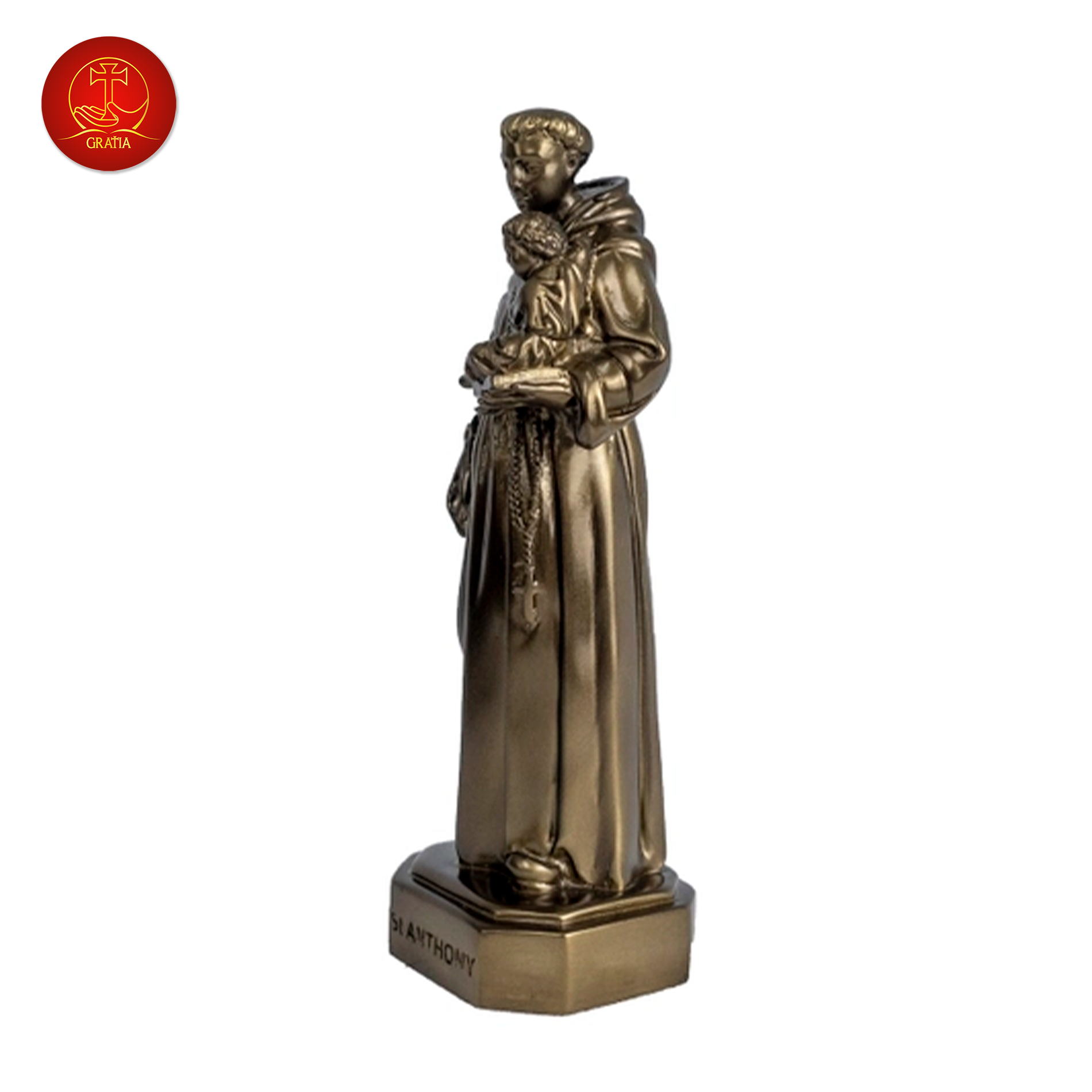 Tượng Thánh Anton cao 13Cm - Màu Cổ Điển