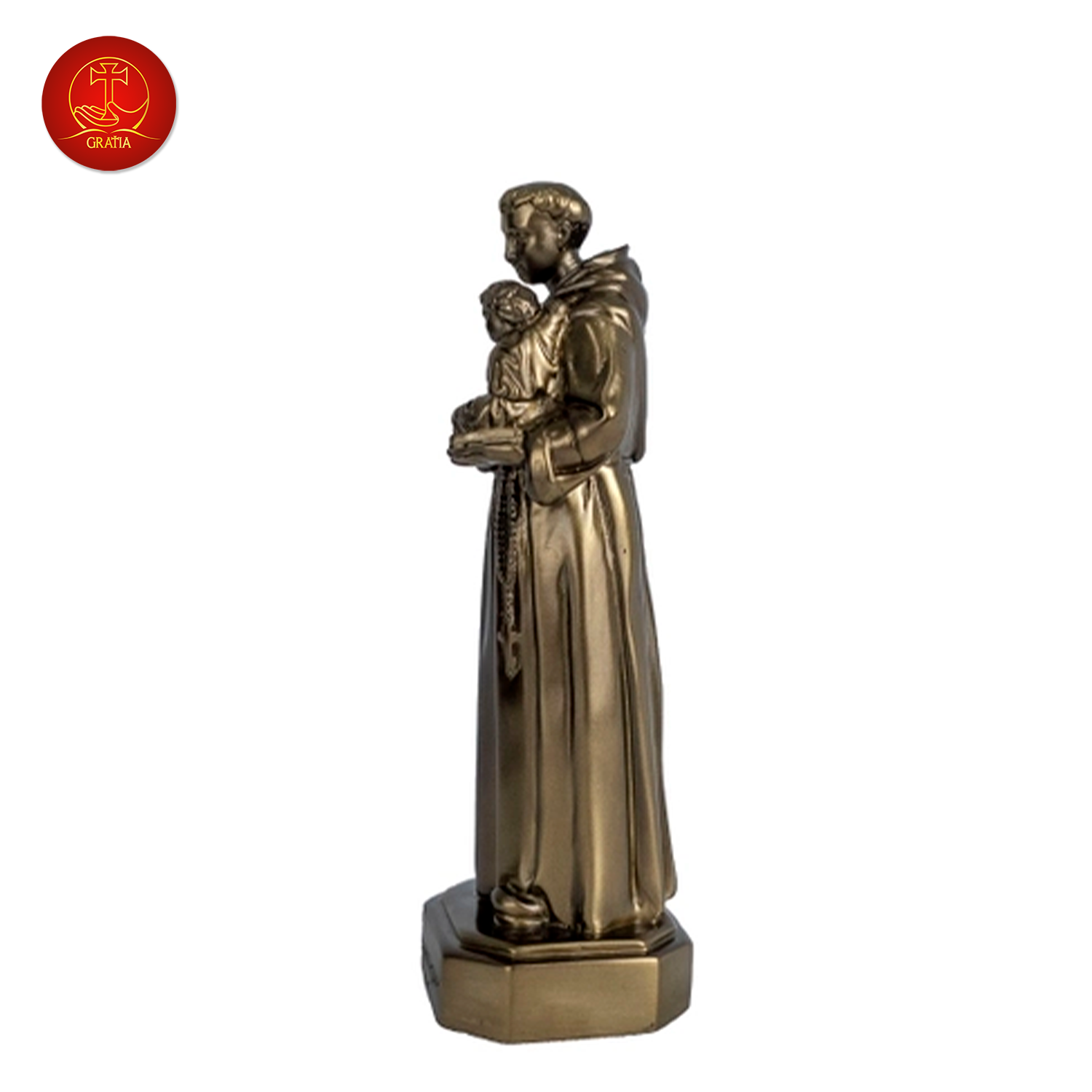 Tượng Thánh Anton cao 13Cm - Màu Cổ Điển