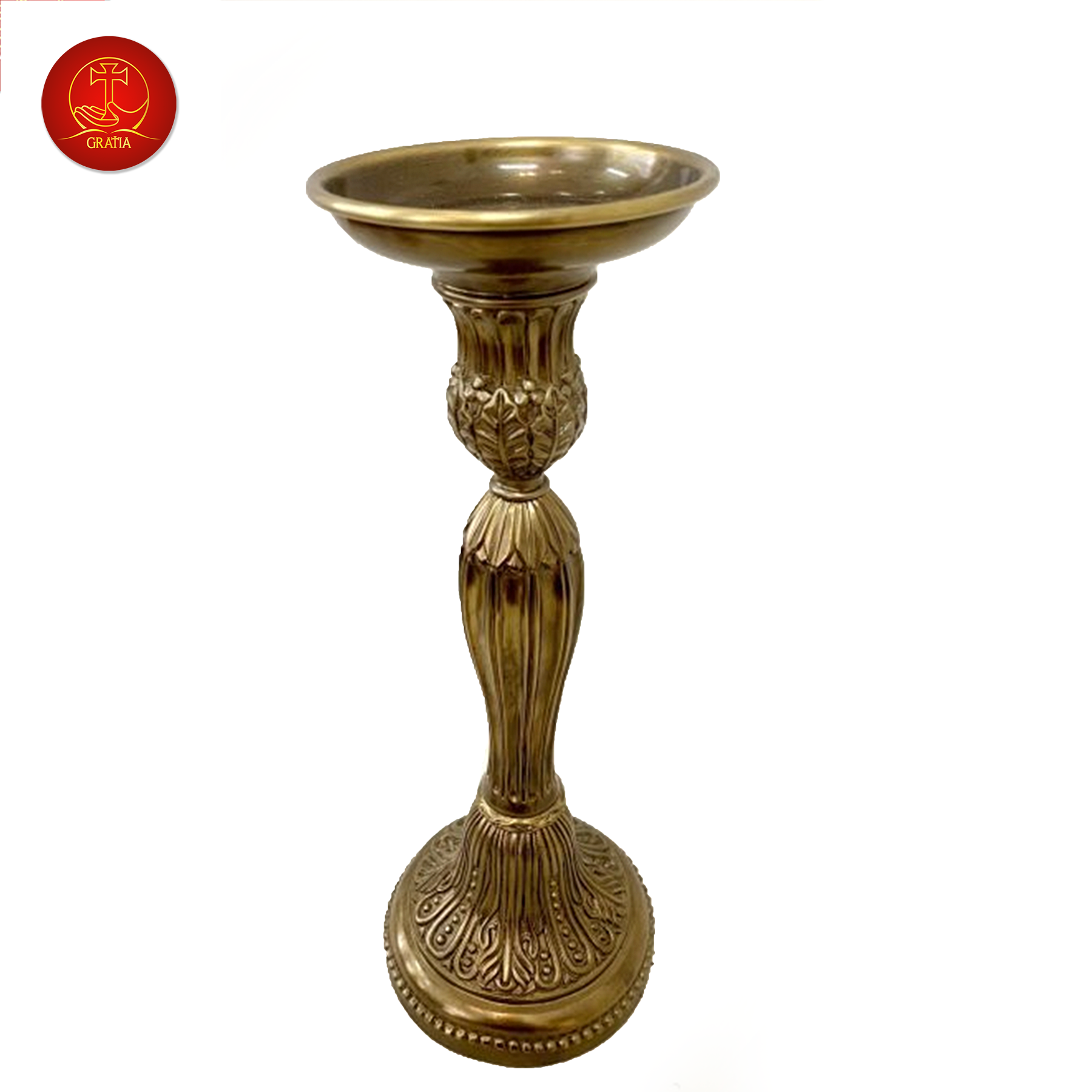Chân Nến Đế Tròn cao 30cm - Màu Cổ Điển