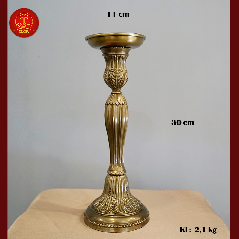 Chân Nến Đế Tròn - cao 30cm