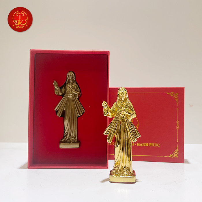 Tượng Chúa Thương Xót cao 10 cm - Màu Cổ Điển