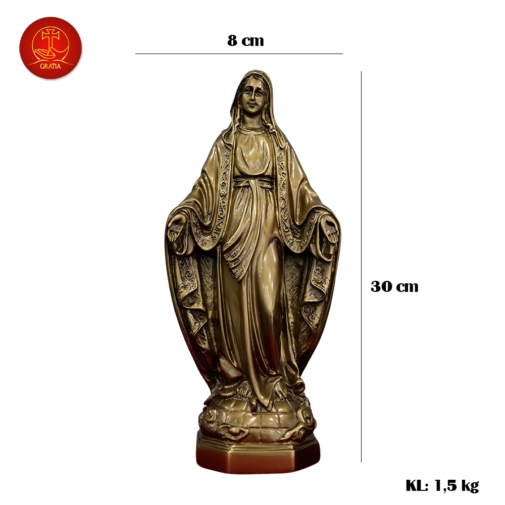 Tượng Đức Mẹ Maria Ban Ơn - Cao 30cm