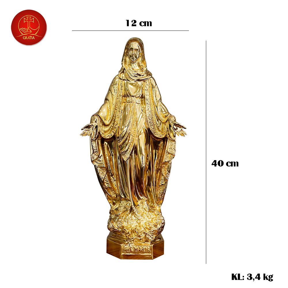 Tượng Đức Mẹ Maria Ban Ơn - Cao 40cm