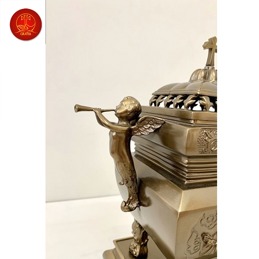 Lư Hương Công Giáo cao 15cm - Màu Cổ Điển