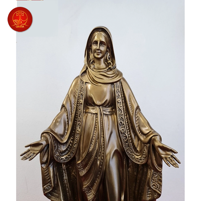 Tượng Đức Mẹ Ban Ơn cao 40cm - Màu Cổ Điển