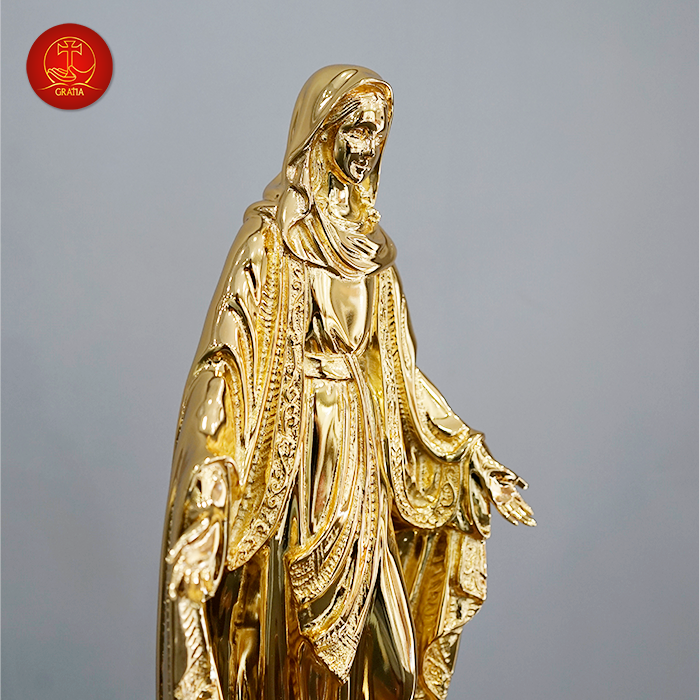 Tượng Đức Mẹ Ban Ơn cao 40cm - Màu Cổ Điển