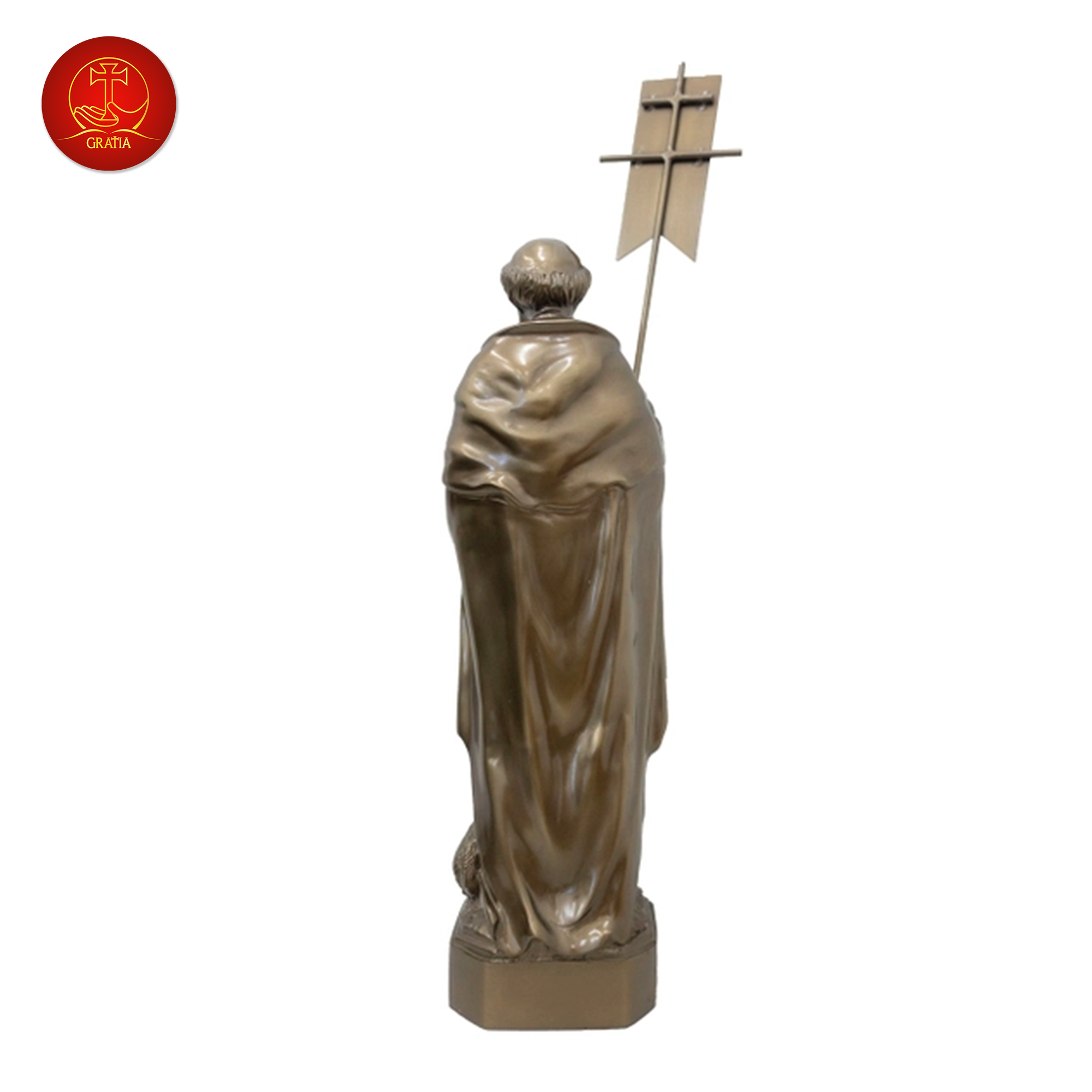 Tượng Thánh Đa Minh cao 40Cm - Màu Cổ Điển