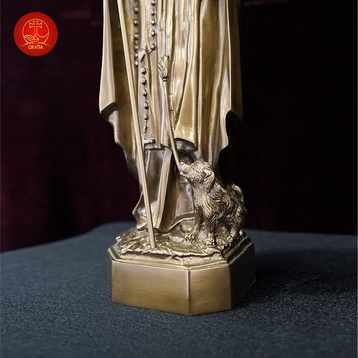 Tượng Thánh Đa Minh cao 40Cm - Màu Cổ Điển