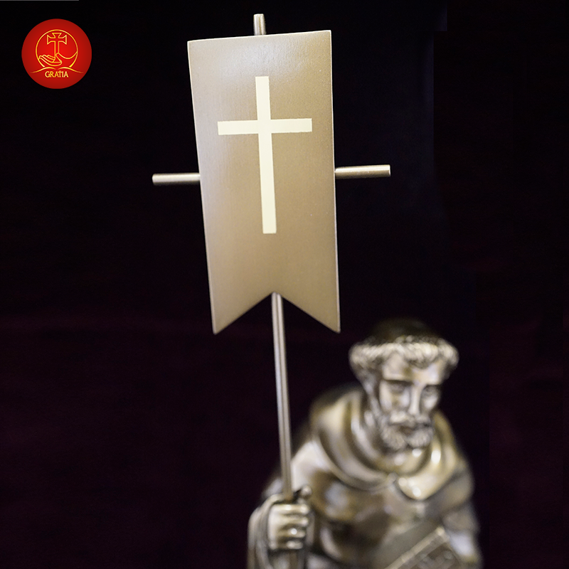 Tượng Thánh Đa Minh cao 40Cm - Màu Cổ Điển
