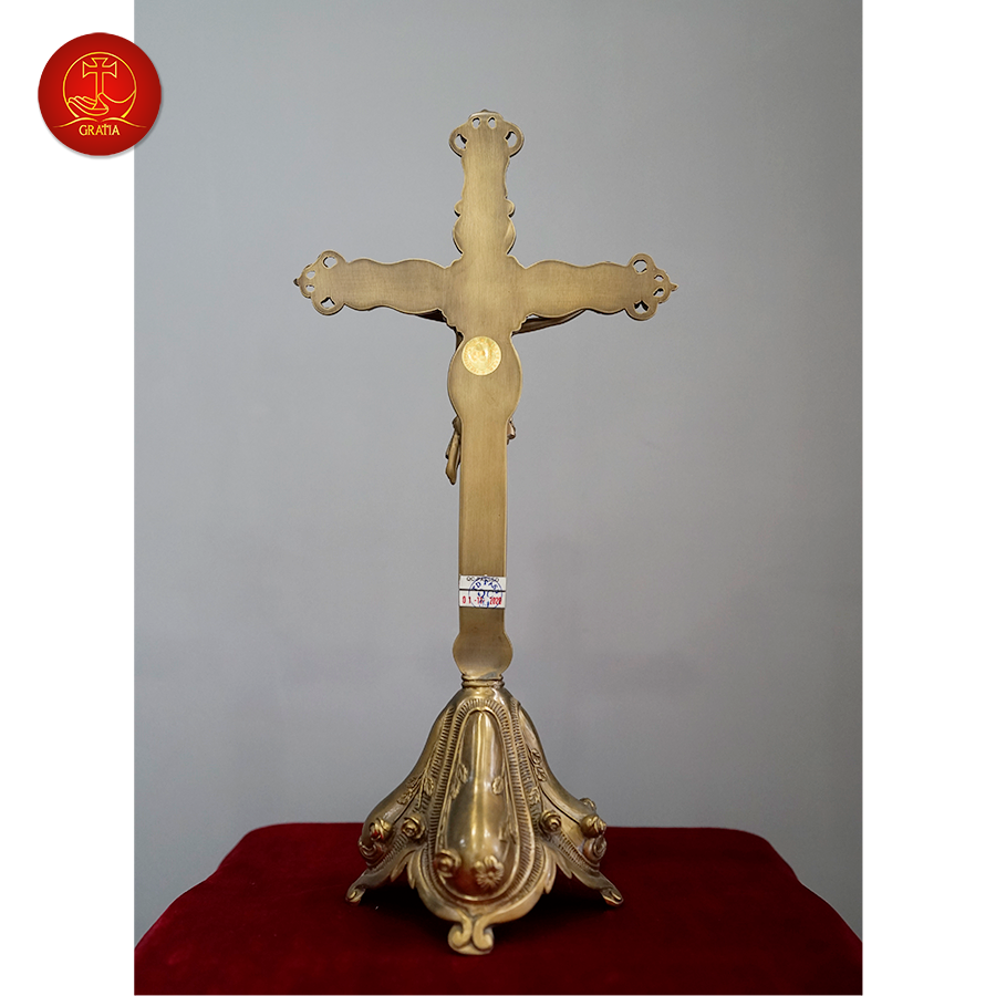 Thánh Giá Hoa Hồng Cao 42cm - Màu Cổ Điển