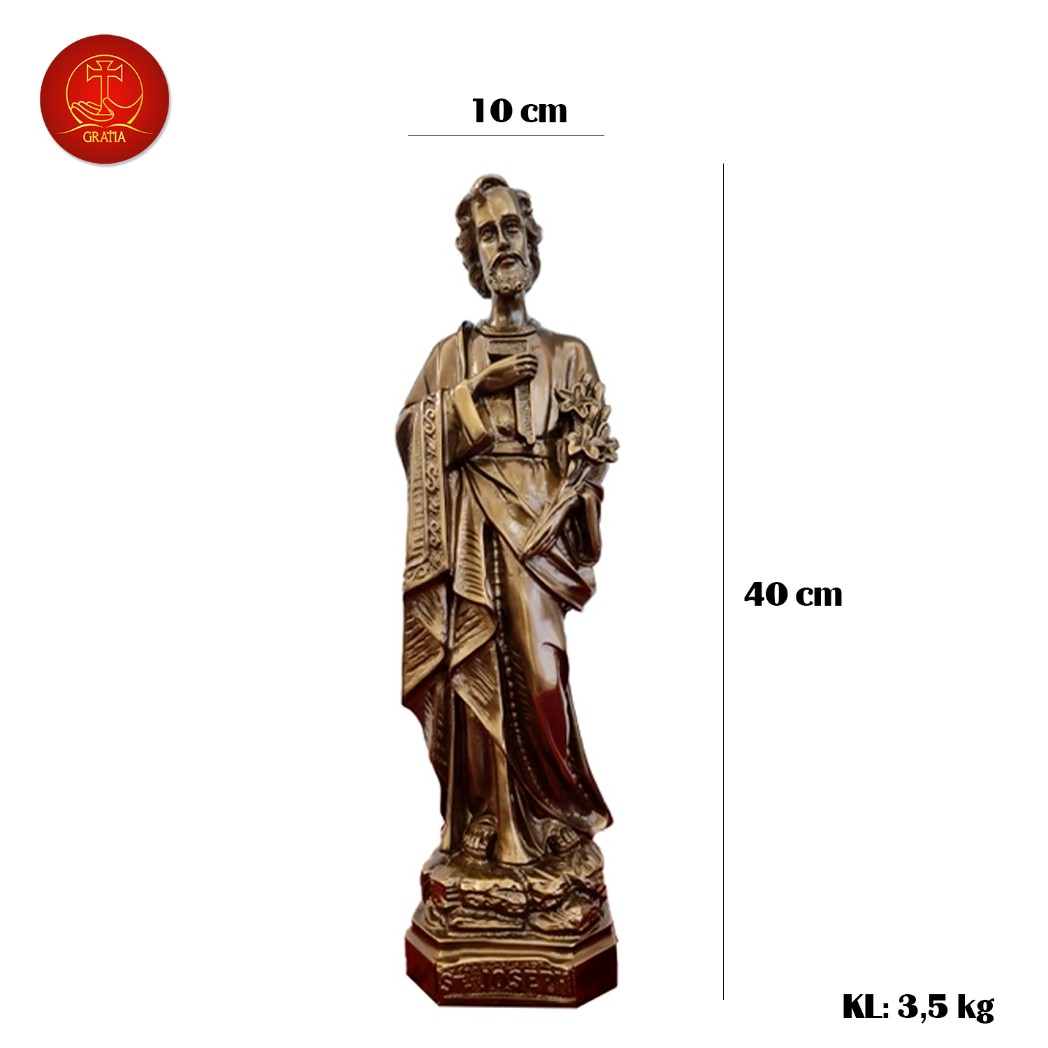 TƯỢNG THÁNH GIUSE - CAO 40 CM 