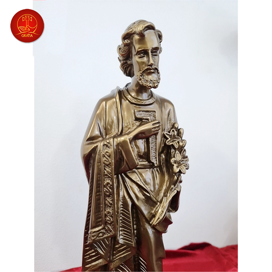 Tượng Thánh Giuse cao 40cm - Màu Cổ Điển 