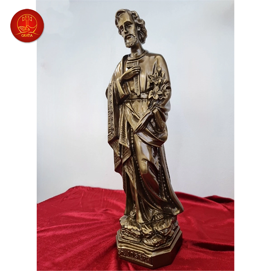 Tượng Thánh Giuse cao 40cm - Màu Cổ Điển 