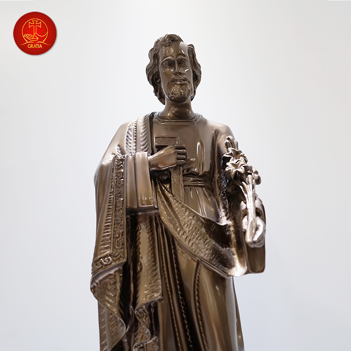 Tượng Thánh Giuse cao 70cm - Màu Cổ Điển