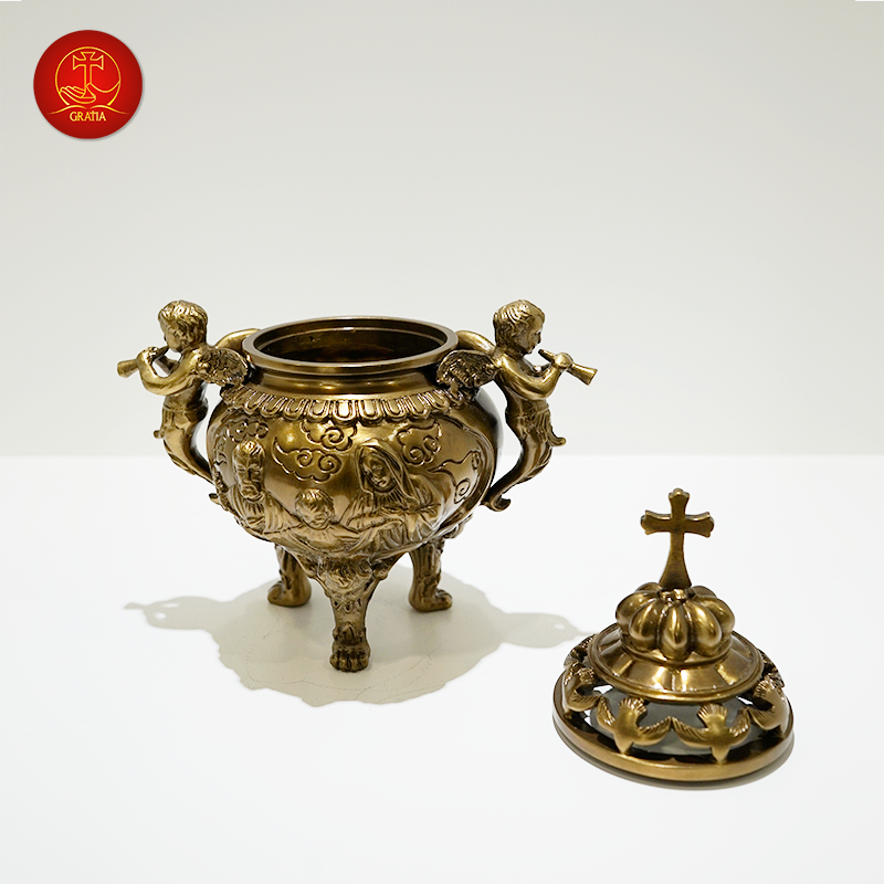 Lư Xông Trầm Cao 19 cm - Màu cổ điển