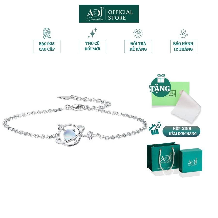 Lắc tay Trang sức bạc 925 ADJ an toàn sang trọng cao cấp Vũ Trụ Huyền Bí SL54105AD
