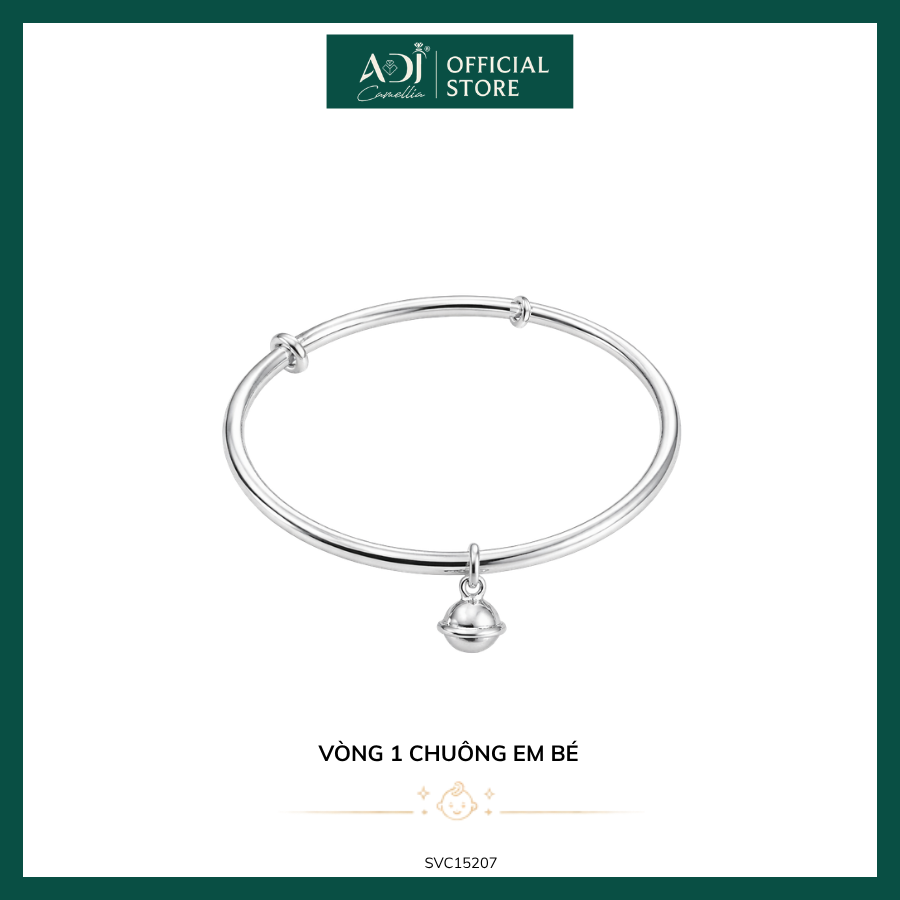 B Vòng Tay Bạc 925 Cho Bé – Lắc Tay Trẻ Em Cao Cấp, An Toàn, Không Kích Ứng, Mừng Thôi Nôi, Đầy Tháng Cho Bé -  SVC15207AD