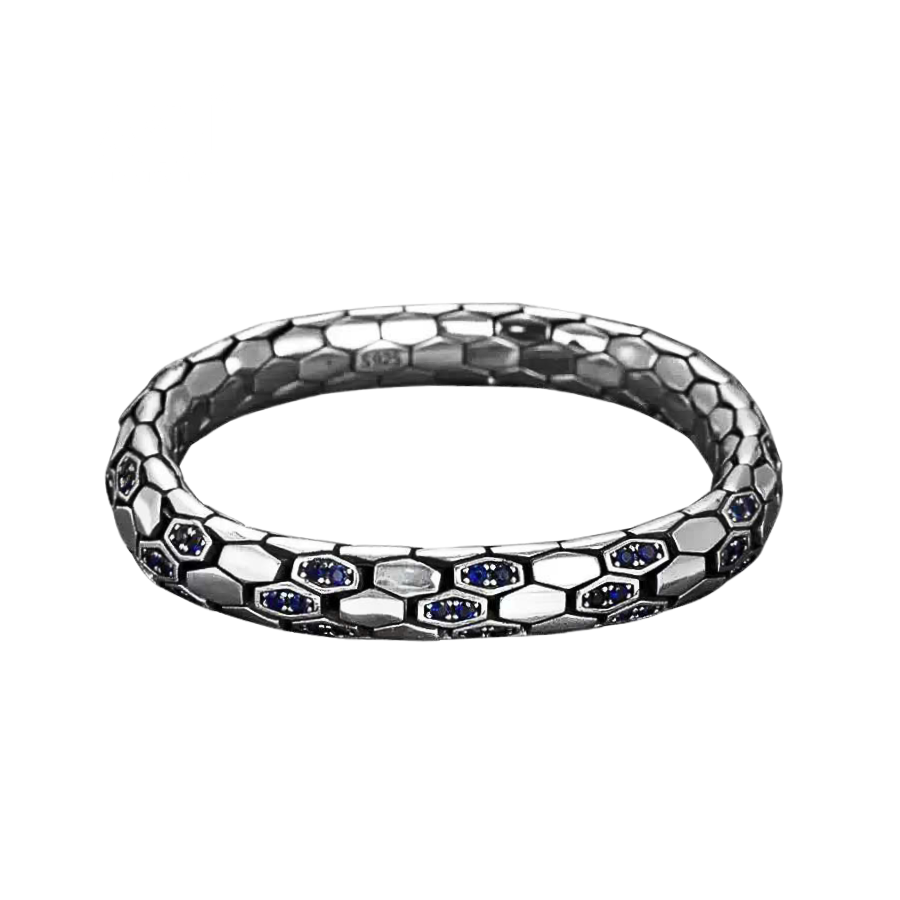 Vòng tay nam Trang sức bạc 925 ADJ an toàn sang trọng cao cấp Lam Vũ Huyền Bí