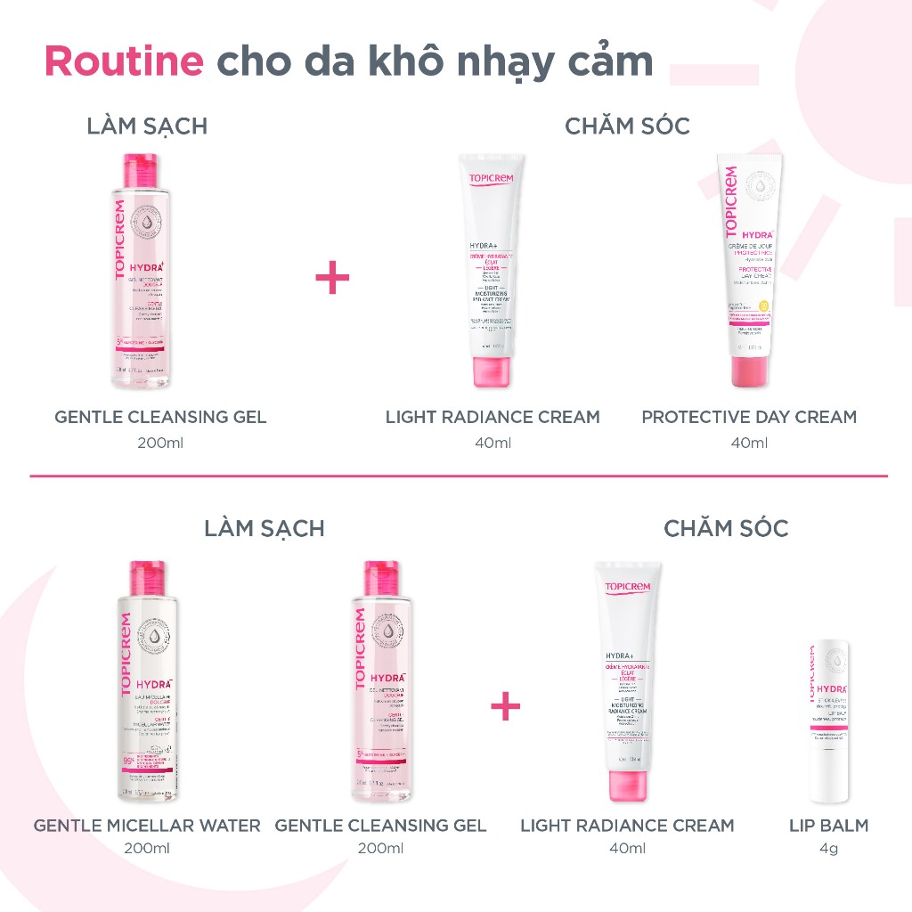 Nước Tẩy Trang Dành Cho Da Khô & Nhạy Cảm Topicrem Hydra+ Gentle Micellar Water 200m