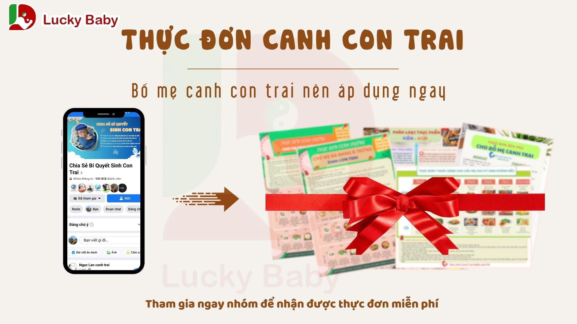 Tham gia hội để nhận Miễn Phí thực đơn sinh con trai