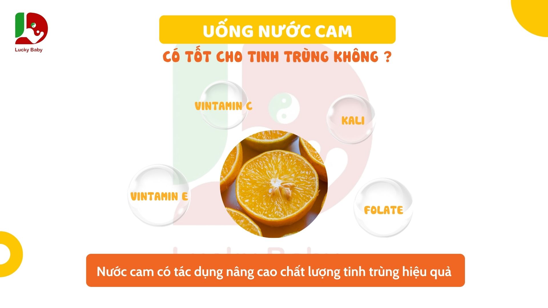 Uống nước cam có tốt cho tinh trùng không?