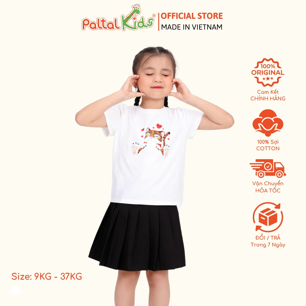 Áo Thun Cotton Mỹ Bé Gái Cao Cấp - 020 1374