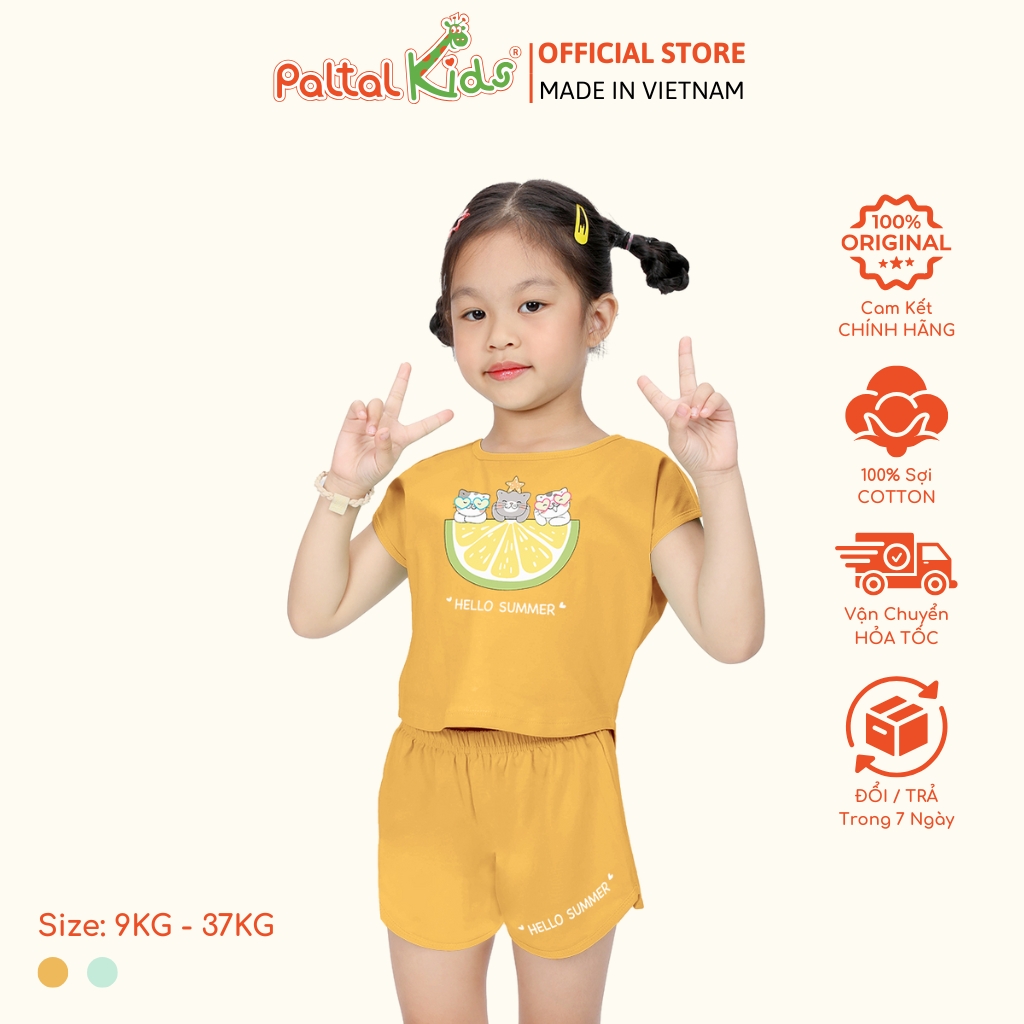 BST Mùa Hạ - Bộ Đùi Tay Ngắn Cotton Mỹ Bé Gái Cao Cấp - 025 5158